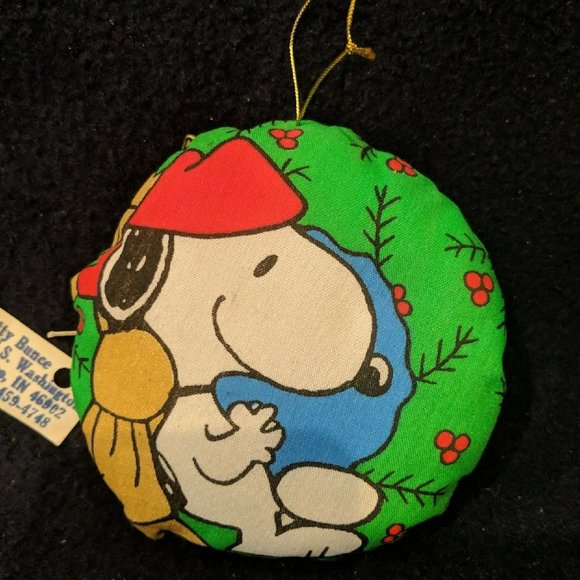 Handmade Other - Peanuts Snoopy Fabric Christmas Ornament